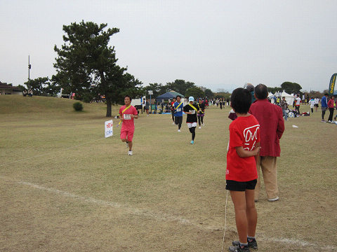 7中間地点通過のまみさん 7中間地点通過のまみさん